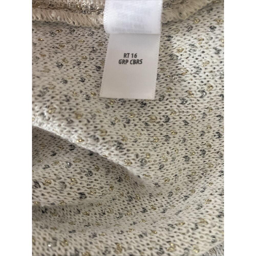St John Dress Sheath Mini Sleeveless Tan Beige Metallic Scoop Neck Oatmeal 2 XS - Picture 10 of 12
